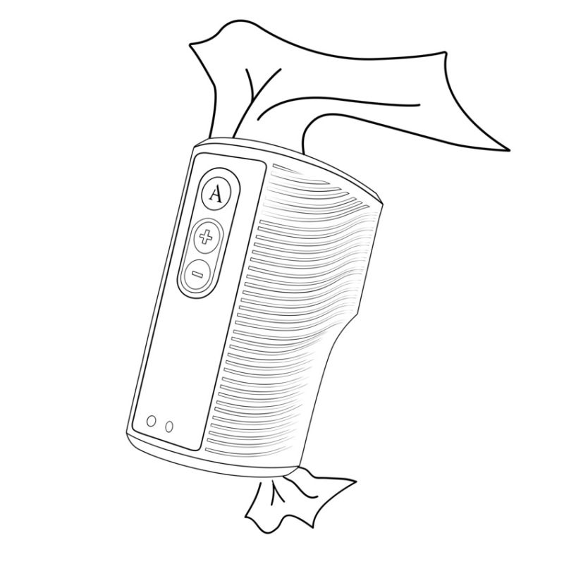 Вібруючий мастурбатор Arcwave Zing Black, відкритий, чорний вид 22