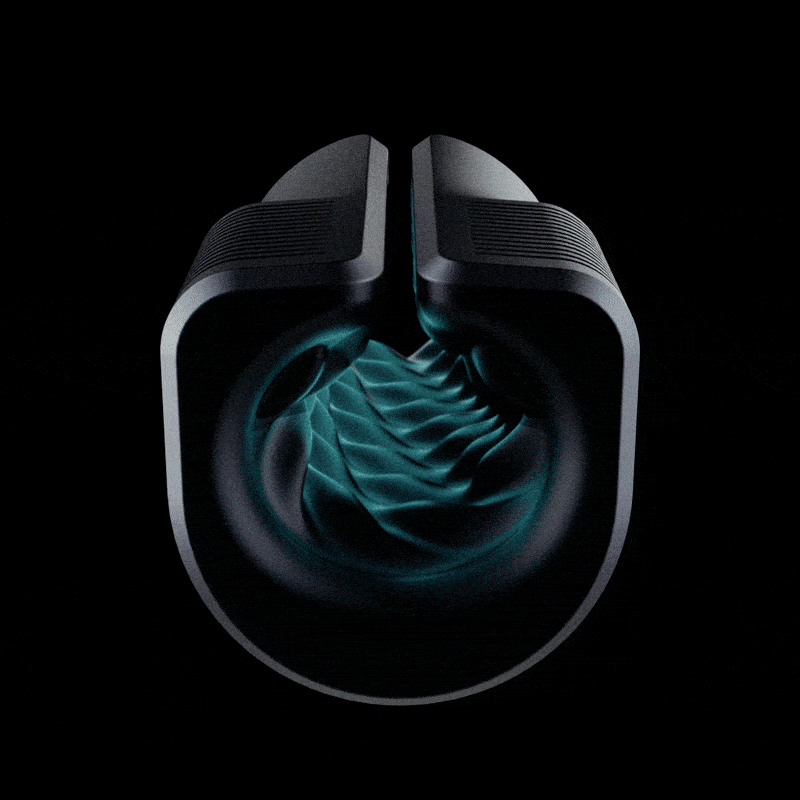 Вібруючий мастурбатор Arcwave Zing Black, відкритий, чорний вид 25