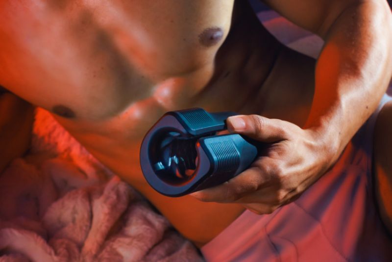 Вібруючий мастурбатор Arcwave Zing Black, відкритий, чорний вид 28