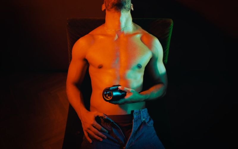 Вібруючий мастурбатор Arcwave Zing Black, відкритий, чорний вид 30