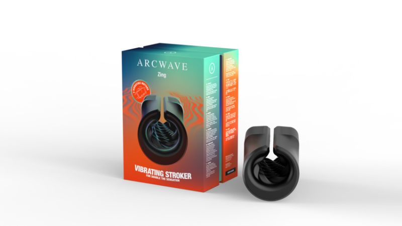 Вібруючий мастурбатор Arcwave Zing Black, відкритий, чорний вид 35