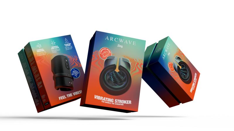Вібруючий мастурбатор Arcwave Zing Black, відкритий, чорний вид 38