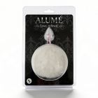 Анальная пробка с узором ALUME, S, металлическая белая с белым пушком, 7 х 2,8 см вид 3