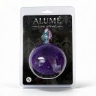 Анальная пробка с узором ALUME, S, металлическая синяя с фиолетовым пушком, 7 х 2,8 см вид 3