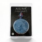 Анальная пробка с узором ALUME, S, металлическая синяя с голубым пушком, 7 х 2,8 см вид 3