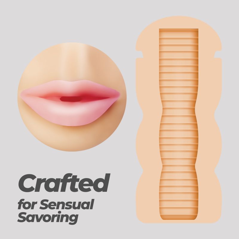 Портативный мастурбатор рот CRUSHIOUS FAPPUCINO в виде стаканчика кофе, с крышкой вид 7