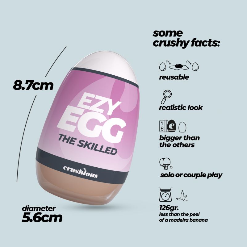 Мастурбатор-яйцо, вагина CRUSHIOUS EZY EGG THE Skilled, реалистичный вид 10