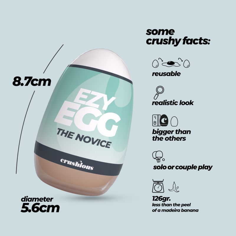 Мастурбатор-яйцо, вагина CRUSHIOUS EZY EGG THE Novice, реалистичный вид 10