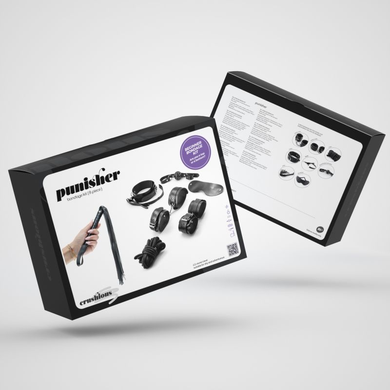 Комплект для БДСМ CRUSHIOUS Punisher чорний, 8 предметів вид 4