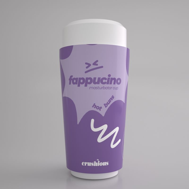 Портативний анальний мастурбатор CRUSHIOUS FAPPUCINO у вигляді стаканчика кави, з кришкою вид 3