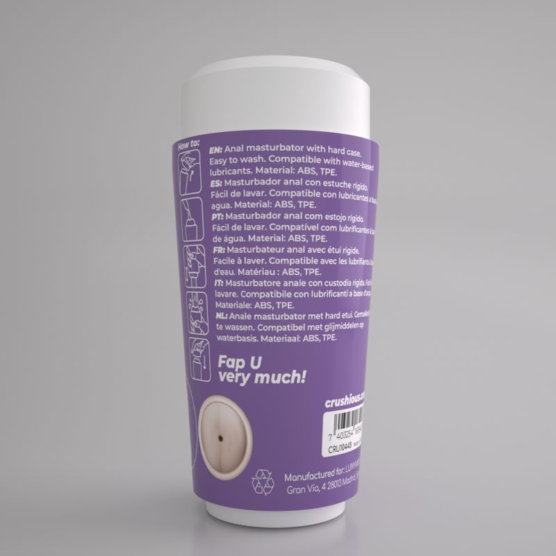 Портативний анальний мастурбатор CRUSHIOUS FAPPUCINO у вигляді стаканчика кави, з кришкою вид 4