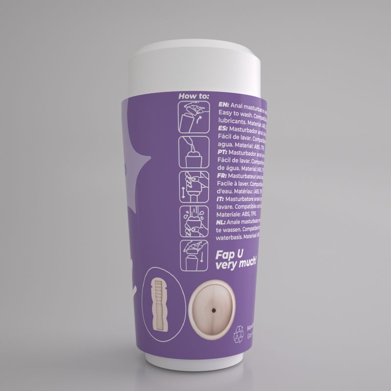 Портативний анальний мастурбатор CRUSHIOUS FAPPUCINO у вигляді стаканчика кави, з кришкою вид 5