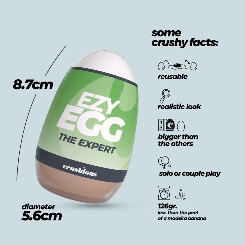 Мастурбатор-яйцо, вагина CRUSHIOUS EZY EGG THE Expert, реалистичный вид 10