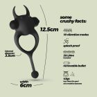 Віброкільце CRUSHIOUS Daemon з ріжками і хвостиком, 10 режимів, чорне вид 7