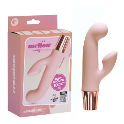Вибратор-кролик CRUSHIOUS Mellow Cony, розовый, 13,5 х 2,5 см