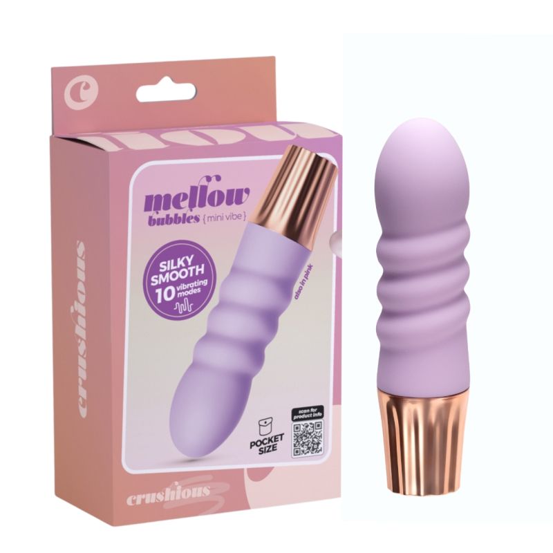 Міні-вібратор CRUSHIOUS Mellow Bubbles, лавандовий, 11 х 2,8 см вид 2