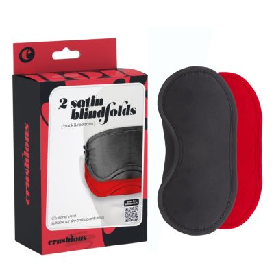 Набор из 2 масок для глаз CRUSHIOUS, чёрная и красная