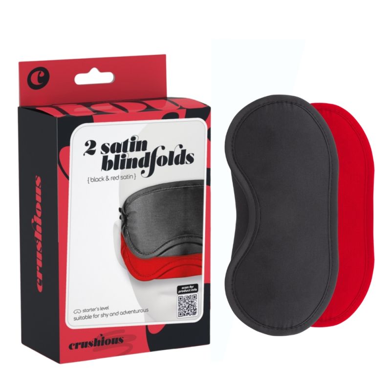 Набор из 2 масок для глаз CRUSHIOUS, чёрная и красная вид 2