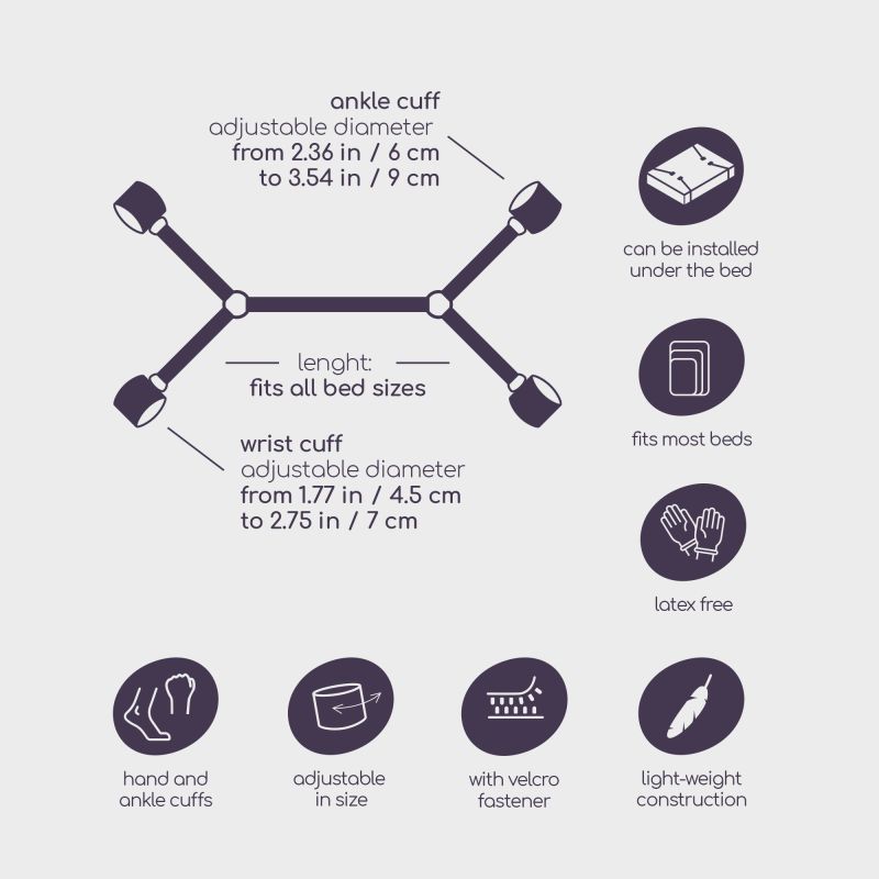 Набір універсальних фіксаторів під матрац CRUSHIOUS, чорний вид 5