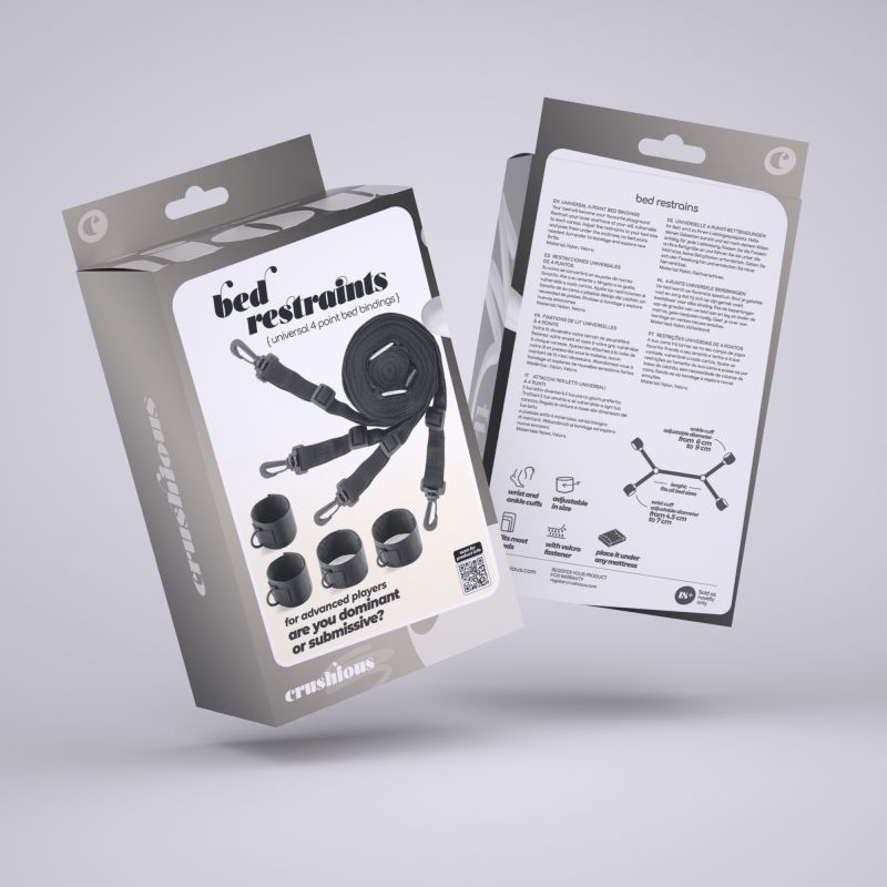 Набор универсальных фиксаторов под матрас CRUSHIOUS, чёрный вид 10