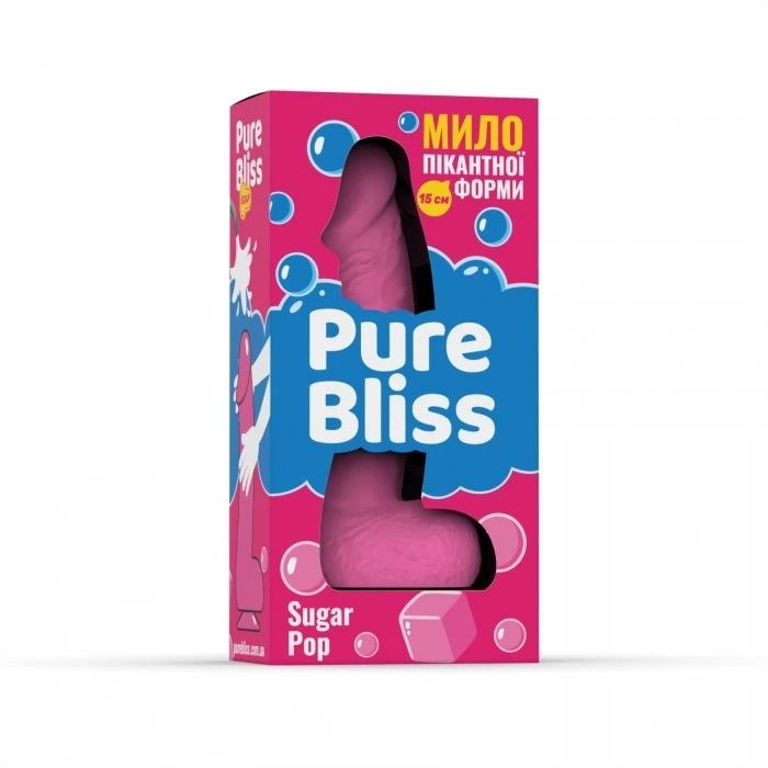 Мыло в форме пениса Pure Bliss Sugar Pop с ароматом жвачки, розовое, 15 см вид 8