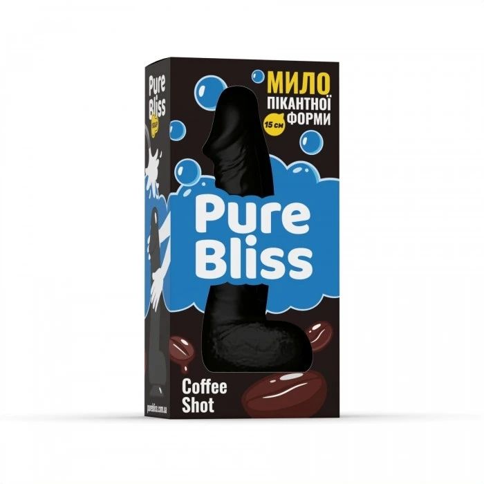 Мыло в форме пениса Pure Bliss Coffee Shot с ароматом кофе, черное, 15 см вид 8