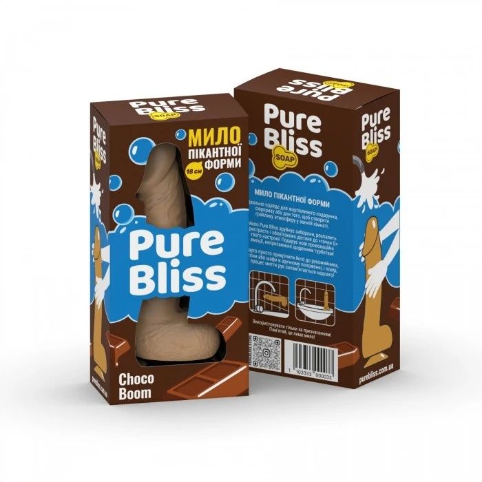 Мило у формі пеніса Pure Bliss Choco Boom з ароматом шоколаду, бежеве, 18 см вид 3