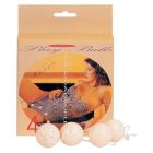 Вагінальні кульки Seven Creations 4 шт. на зчіпці, бежеві вид 2