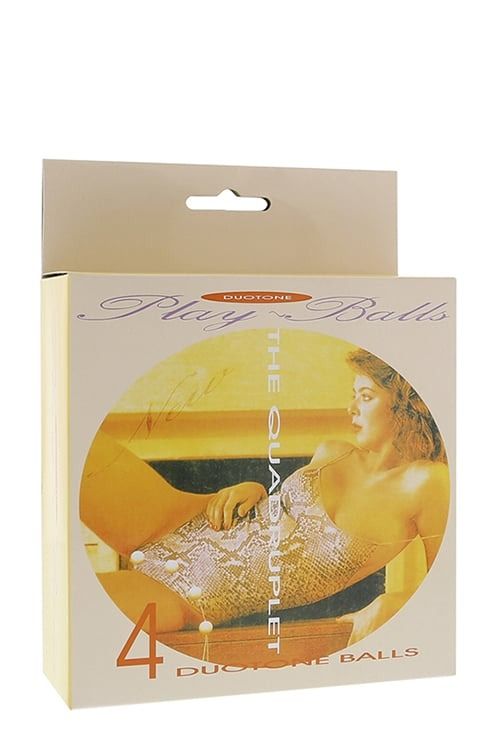 Вагинальные шарики Seven Creations 4 шт. на сцепке, бежевые вид 4