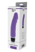 Класичний вібромасажер реалістичний на батарейках DreamToys VIBES OF LOVE, фіолетовий