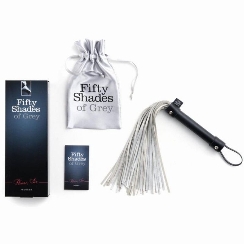 Флоггер "Благаю, Пане" Fifty Shades of Grey чорно-сріблястий вид 4