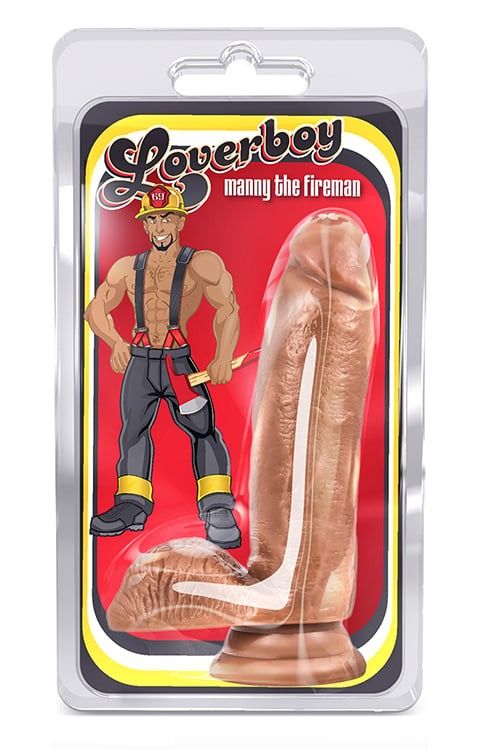 Фалоімітатор реалістичний Blush Loverboy Manny The Fireman на присоску, мулат вид 6