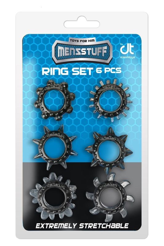 Набір ерекційних кілець Dream Toys MenzStuff Ring Set чорні вид 2
