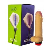 Вібратор із вусиками EGZO MAD Ciberskin Special Lover на батарейках
