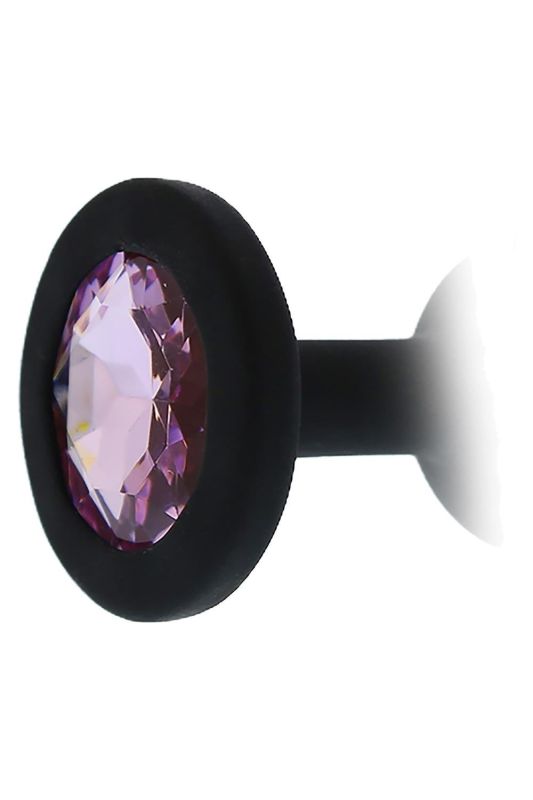 Анальна пробка Dream Toys All Time Favorites чорна з фіолетовим каменем вид 5