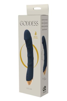 Вібратор з функцією нагріву та рельєфом Dream Тoys Goddess Collection Atlas синій