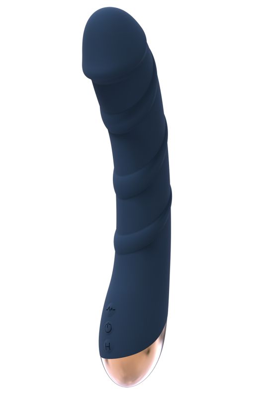 Вібратор з функцією нагріву та рельєфом Dream Тoys Goddess Collection Atlas синій вид 3