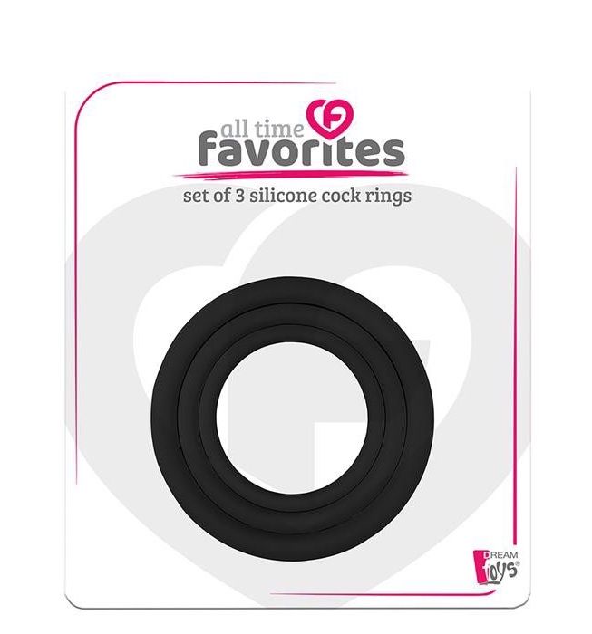 Набір ерекційних кілець Dream Тoys All Time Favorites чорні вид 2