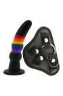Страпон жіночий Райдужний COLOURFUL LOVE STRAP ON SOLID DILDO вид 2