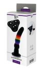 Страпон жіночий Райдужний COLOURFUL LOVE STRAP ON SOLID DILDO вид 3