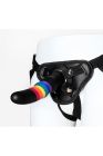Страпон женский радужный COLOURFUL LOVE STRAP ON SOLID DILDO вид 4