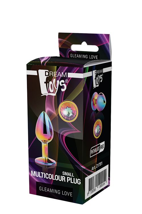 Dt21781 Райдужна анальна пробка GLEAMING LOVE MULTICOLOUR PLUG SMALL вид 3