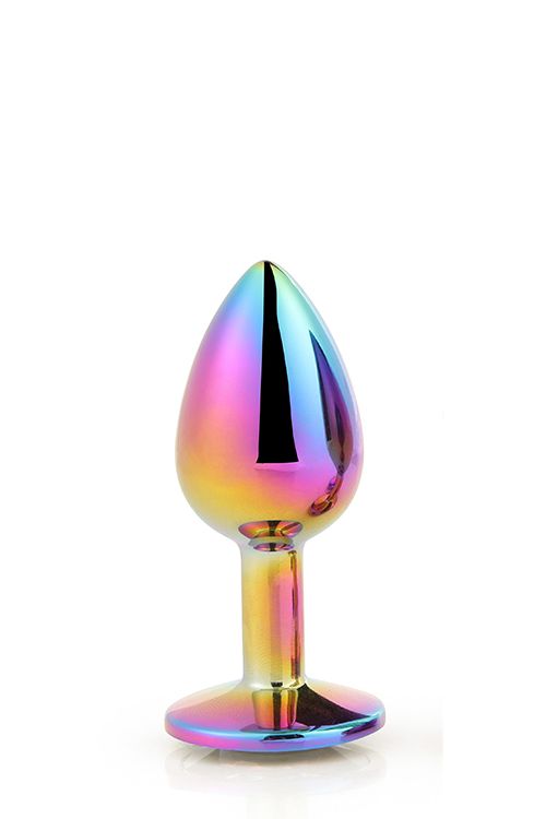 Dt21781 Райдужна анальна пробка GLEAMING LOVE MULTICOLOUR PLUG SMALL вид 4