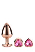 Dt21792 набір анальних пробок GLEAMING LOVE ROSE GOLD PLUG SET
