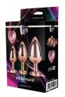 Dt21792 набір анальних пробок GLEAMING LOVE ROSE GOLD PLUG SET вид 3