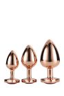 Dt21792 набір анальних пробок GLEAMING LOVE ROSE GOLD PLUG SET вид 4