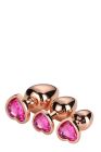 Dt21792 набір анальних пробок GLEAMING LOVE ROSE GOLD PLUG SET вид 5