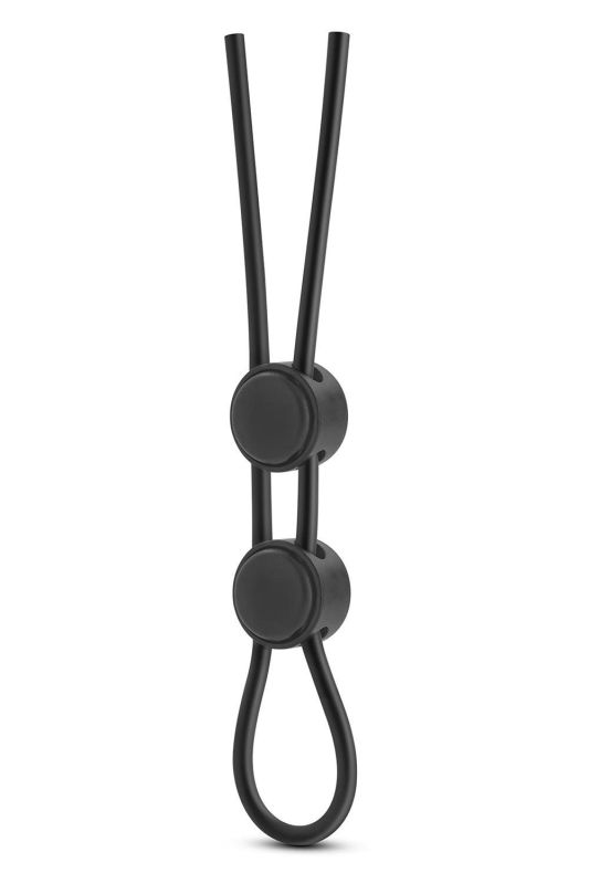Регулируемое эрекционное кольцо STAY HARD DOUBLE LOOP BLACK вид 5