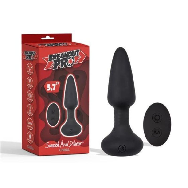 Анальна пробка з вібрацією та пультом управління Chisa Frisky Beaded Plug чорна вид 2