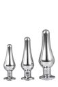 Набор анальных пробок конической формы Dream Toys GLEAMING LOVE PLEASURE SET SILVER